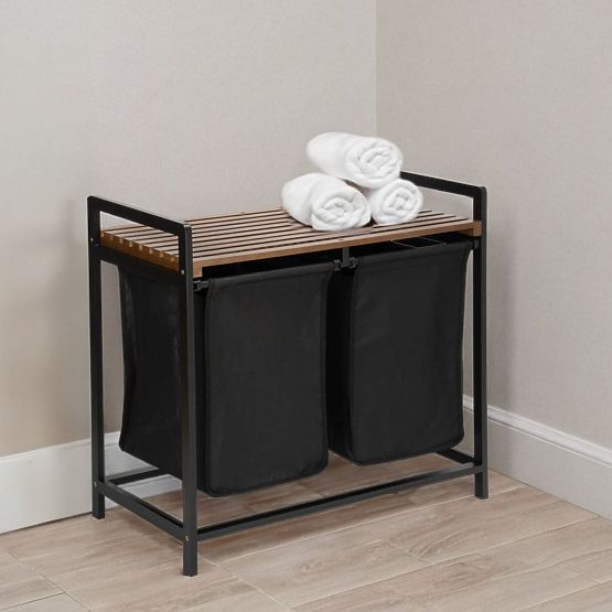 Bamboo Laundry Basket HANOI BLACK