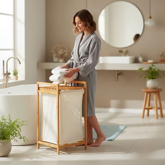 bamboo laundry or toy basket HANOI 1 compartment