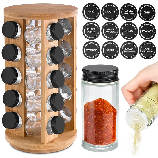 Bamboo Rotating Spice Rack ROTOR