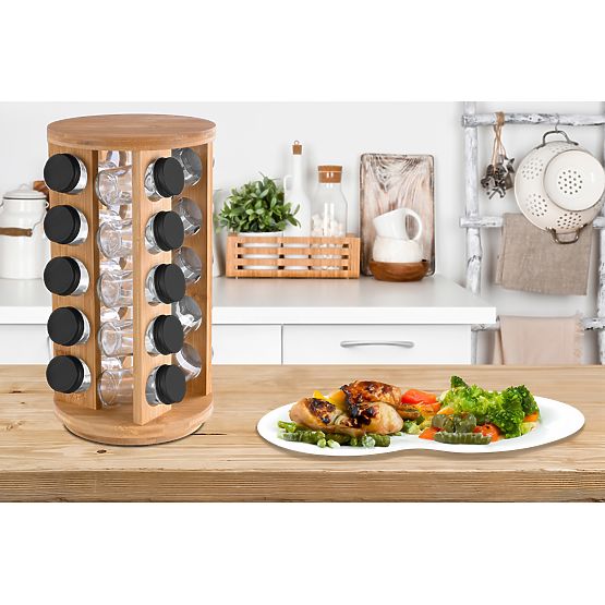 Bamboo Rotating Spice Rack ROTOR