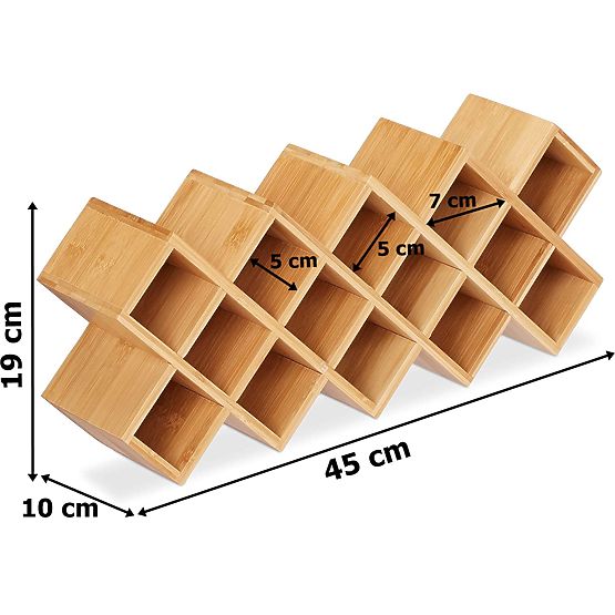 Bamboo Spice Rack KOCHEN 18 Jars