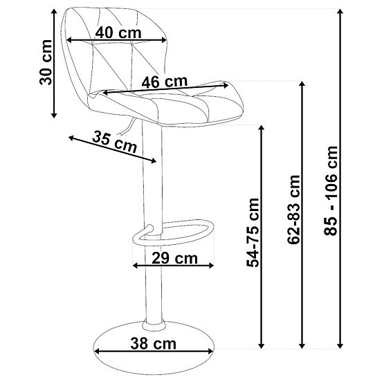 Bar Stool Gordon Black