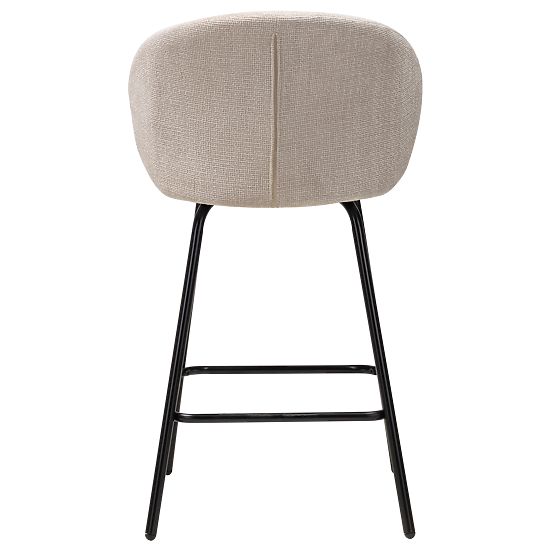 Bar Stool Larisa, Light Beige/Black Legs