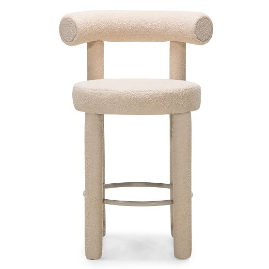 Bar Stool Pedro 2.0, Beige, Boucle