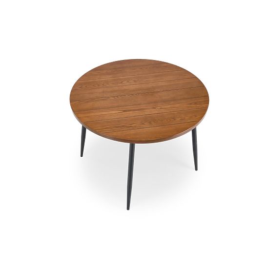 BARRY round table, top - walnut, legs - black (1p=1pc)