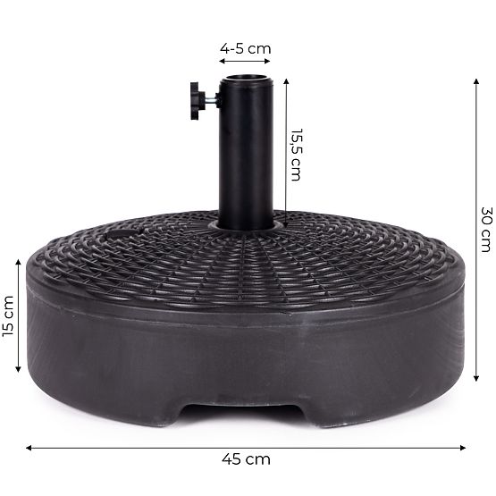 Base for Garden Parasol Filled with Water 22L