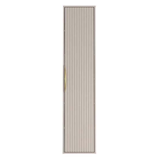 Avila Bathroom Cabinet Column, Ribbed, Gold Handle, Cashmere