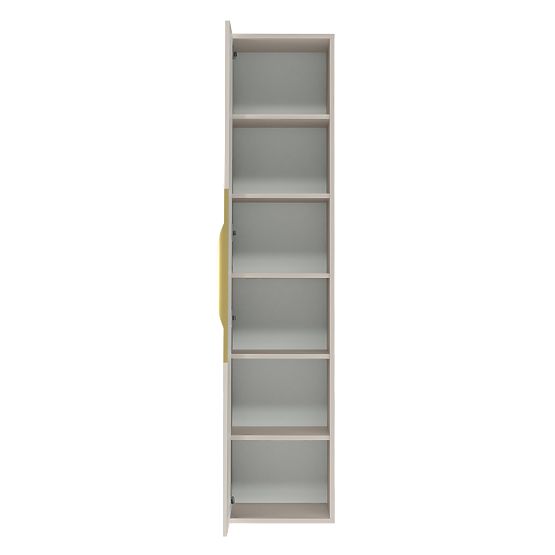 Avila Bathroom Cabinet Column, Ribbed, Gold Handle, Cashmere