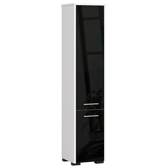 BATHROOM CABINET FIN COLUMN 30 2D 140cm BLACK GLOSS