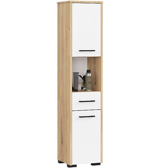 BATHROOM CABINET FIN COLUMN 30 2D 1SZ 1W 140cm PK ARTISAN / WHITE