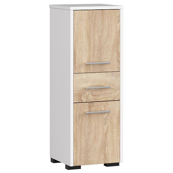 BATHROOM CABINET FIN COLUMN 30 2D 1SZ 85cm PK WHITE / SONOMA
