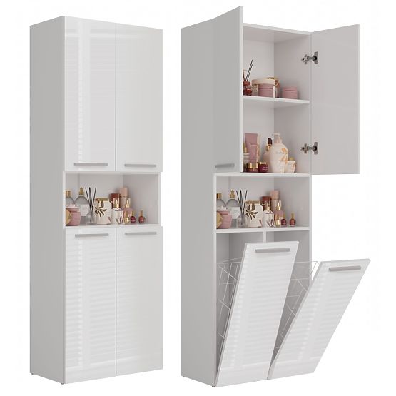 Bathroom Cabinet Nel 2K/DK WHITE GLOSS