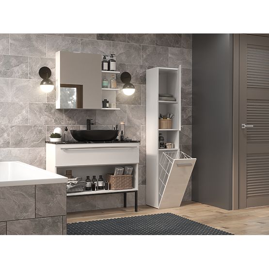 Bathroom Cabinet Nel III WHITE GLOSS