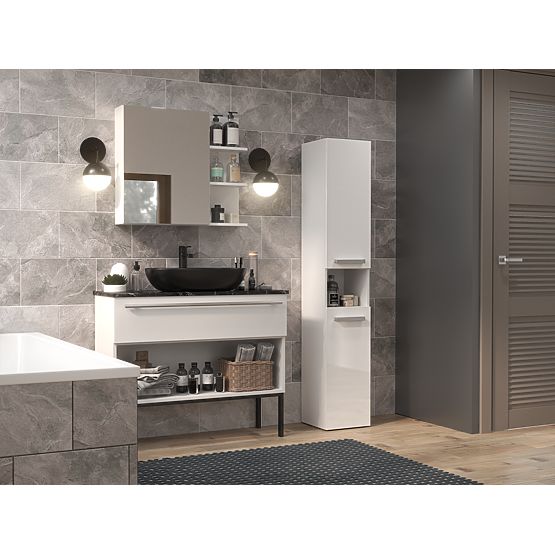 Bathroom Cabinet Nel III WHITE GLOSS