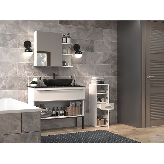 Bathroom Cabinet Nel V DDS WHITE GLOSS