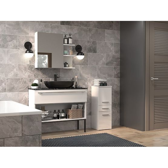 Bathroom Cabinet Nel V DDS WHITE GLOSS