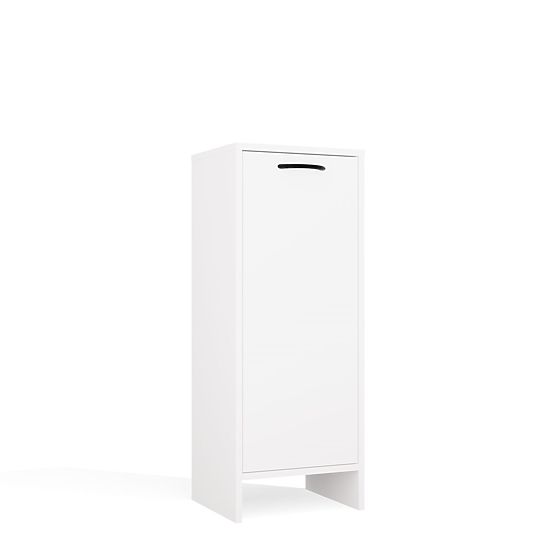 Bathroom Cabinet NINA 1K WHITE 1 Laundry Basket Shelf Column for Bathroom