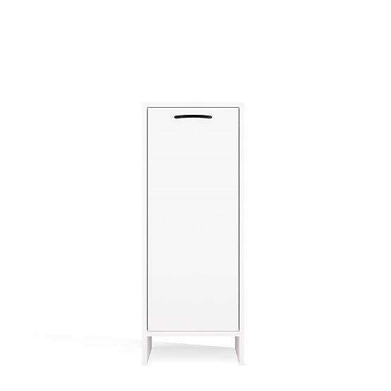 Bathroom Cabinet NINA 1K WHITE 1 Laundry Basket Shelf Column for Bathroom