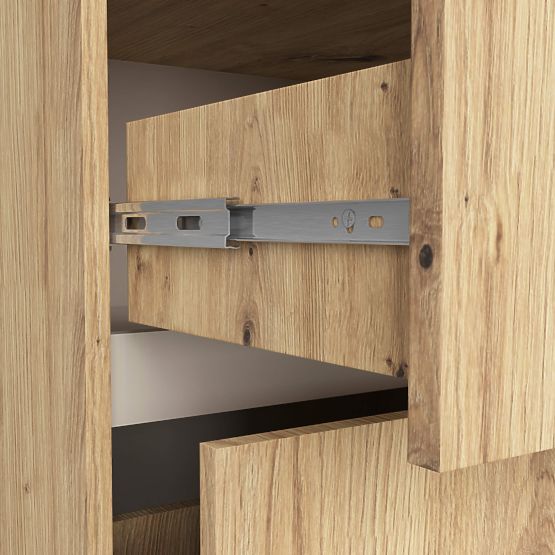 BATHROOM CABINET UNDER SINK VAMI W90 2DR 2SHELF PK OAK ARTISAN / CASHMERE