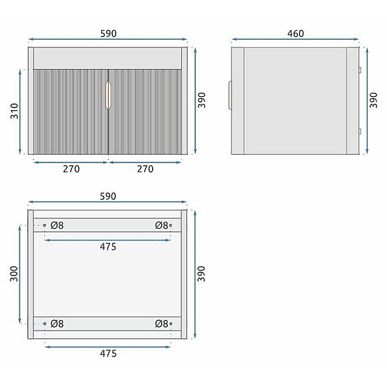 Bathroom Furniture Set with Sink Astor 60 cm White