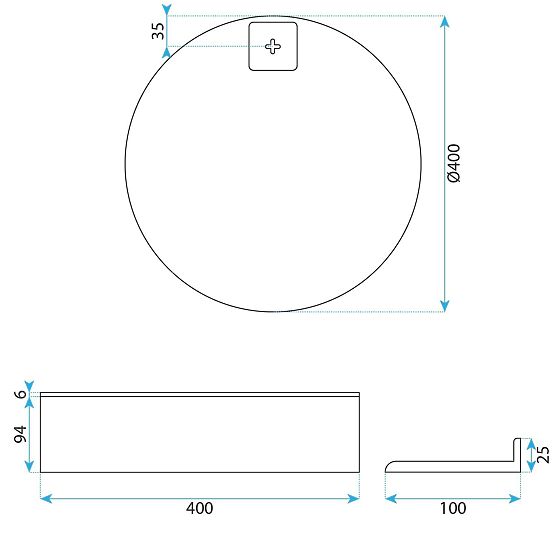 Bathroom Furniture Set with Sink Molly 40 cm Gray