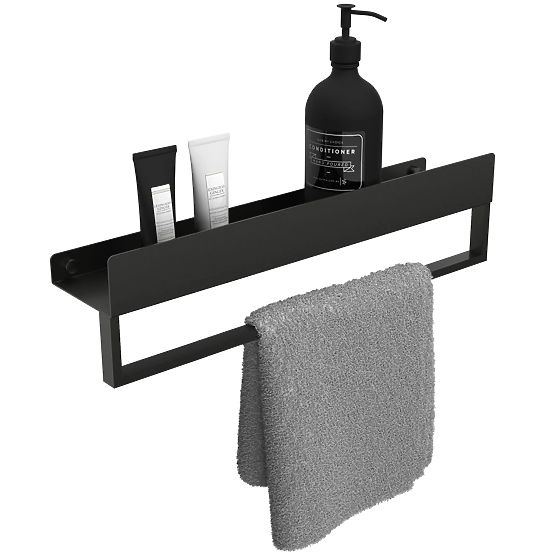 Bathroom Shelf for Bathtub SF01 45cm Black Matte