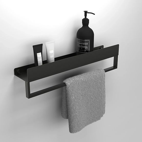 Bathroom Shelf for Bathtub SF01 45cm Black Matte