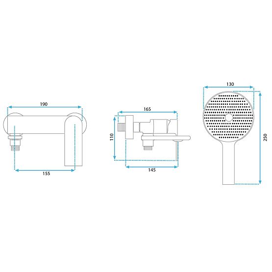 Bathtub Faucet REA Veneta Brushed Gold