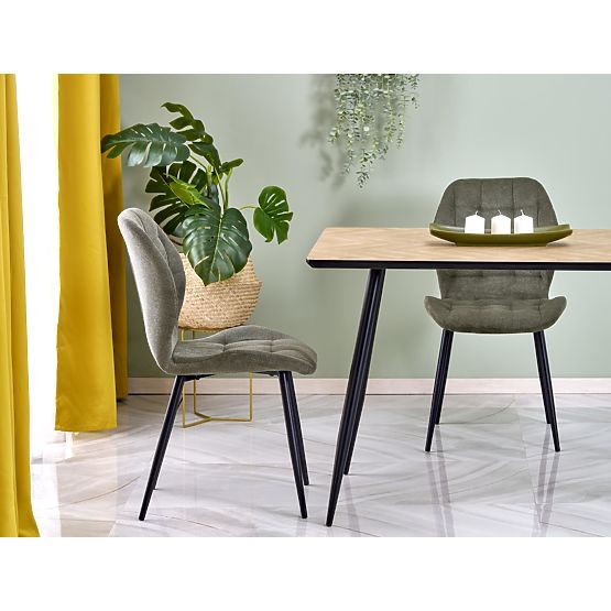 BERTO Table Top - Natural, Leg - Black (2p=1pc)