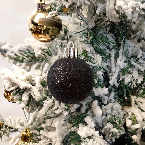 BLACK CHRISTMAS BALLS 100PCS KL-21X04