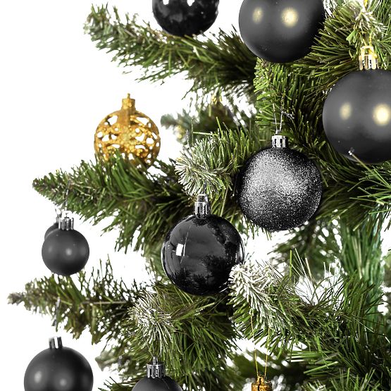 BLACK CHRISTMAS BALLS 100PCS KL-21X04