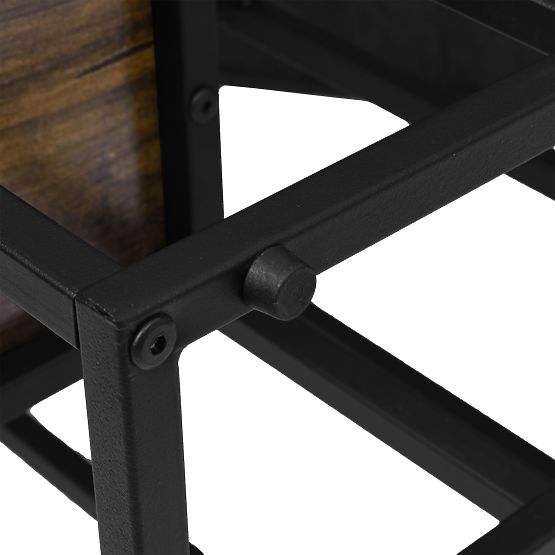 Black Plant Stand Hazel Rustic Antique Oak
