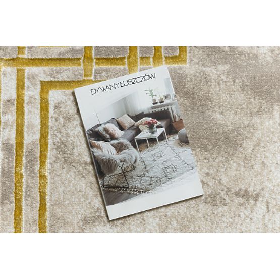 BLISS Z203AZ137 Rug Cream / Gold - Frame, Greek, Modern, Structural