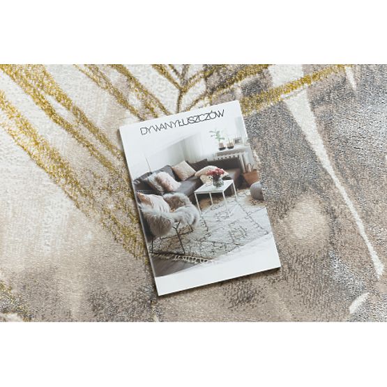 BLISS Z216AZ137 Rug Cream / Gold - Palm Leaves, Modern, Textured