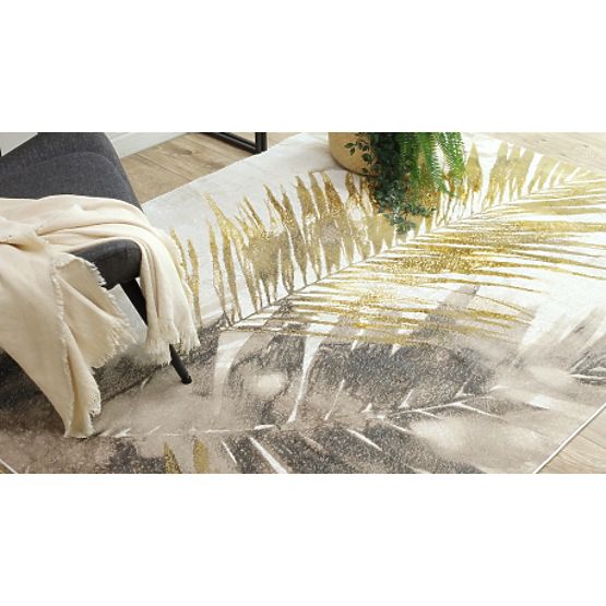BLISS Z216AZ137 Rug Cream / Gold - Palm Leaves, Modern, Textured