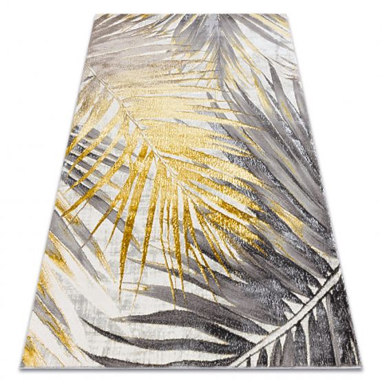 BLISS Z217AZ276 Carpet Gold / Gray - Palm Leaves, Modern, Textured
