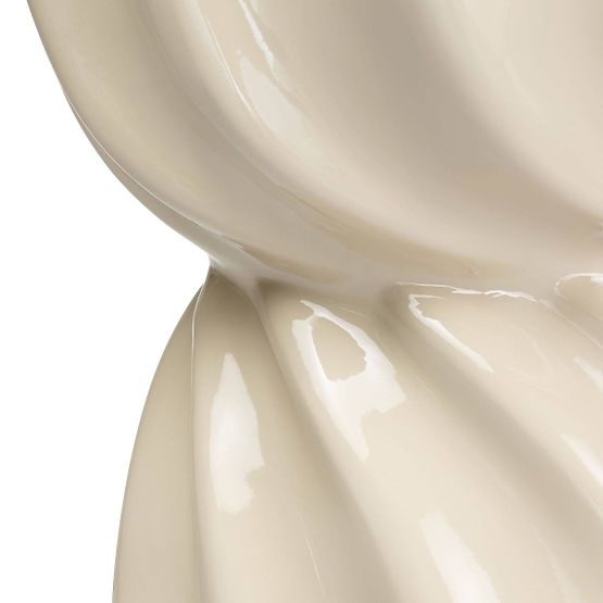 Bloom Side Table 35 cm, Beige, Glossy