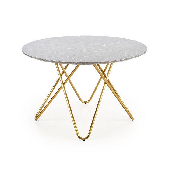 BONELLO Table, Top - Gray Marble, Legs - Gold (2p=1pc)
