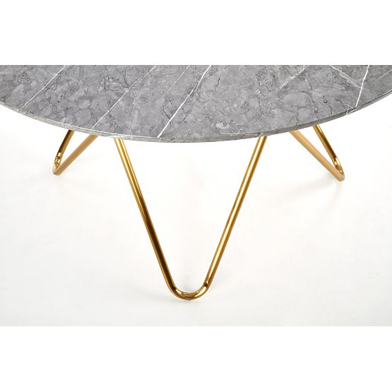 BONELLO Table, Top - Gray Marble, Legs - Gold (2p=1pc)