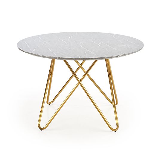 BONELLO Table, Top - Gray Marble, Legs - Gold (2p=1pc)