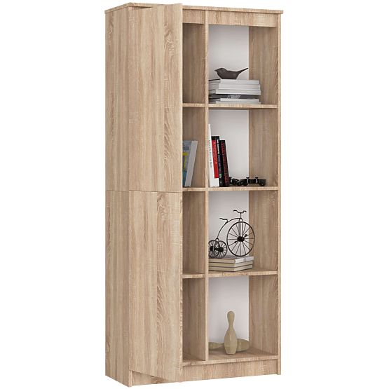 BOOKCASE R80 1D 4P CLP OAK SONOMA