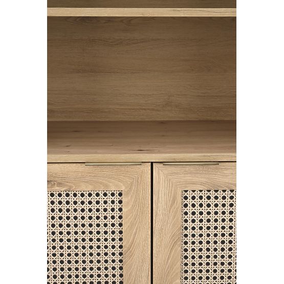BORNEO REG-1 Shelf Oak Artisan/Black (2 pieces = 1 unit)