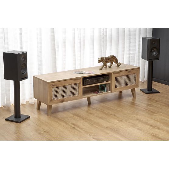 BORNEO RTV-1 TV Stand Artisan Oak/Black (1p=1pc)