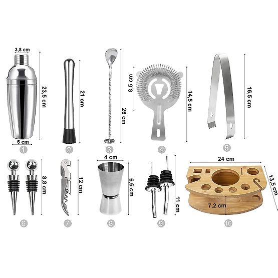 BRADFORD Bartender Set 10 Pieces