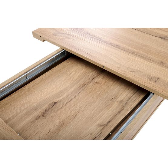 BRANDON Extendable Table 160-200/90 cm Oak Wotan/Black