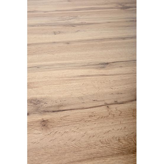 BRANDON Extendable Table 160-200/90 cm Oak Wotan/Black