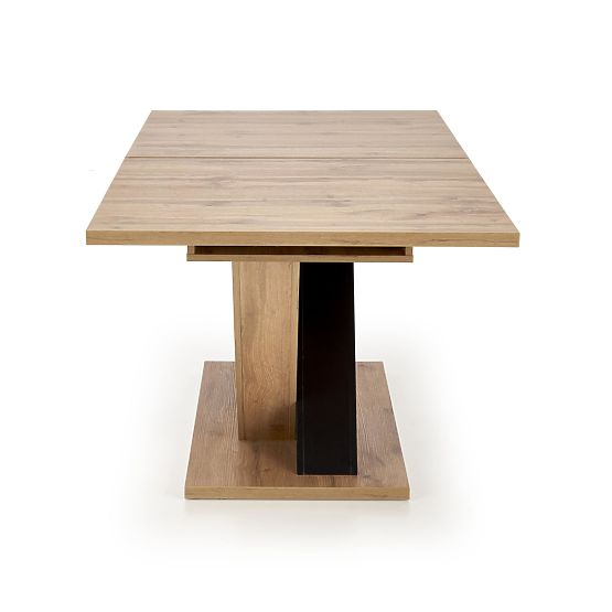 BRANDON Extendable Table 160-200/90 cm Oak Wotan/Black