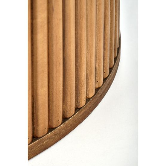 BRUNO Round Table, White Marble / Walnut (2p=1pc)