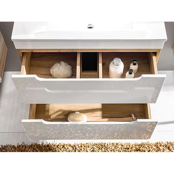 Cabinet for countertop sink 60 cm 2 drawers