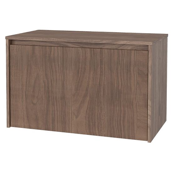 Cabinet for Countertop Sink Pezzo 80 cm, Walnut, Grooved